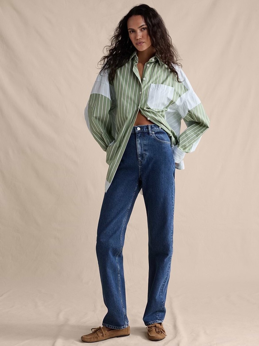 NWT Banana Republic High Rise Straight Jeans Dark Wash Size 30